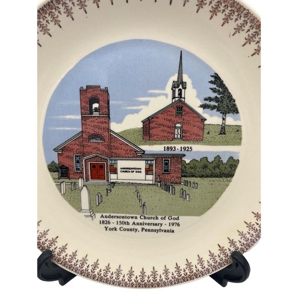 Collectible Plate Andersontown Church of God 150th Anniversary York County 1976 - Picture 2 of 5